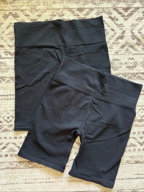 New Balance Black Women's Bike Shorts - High Waist two pairs.